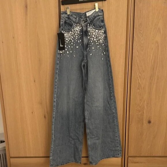 rag & bone Sofie High-Rise Featherweight Mali with Jewels Jeans - Picture 3 of 6